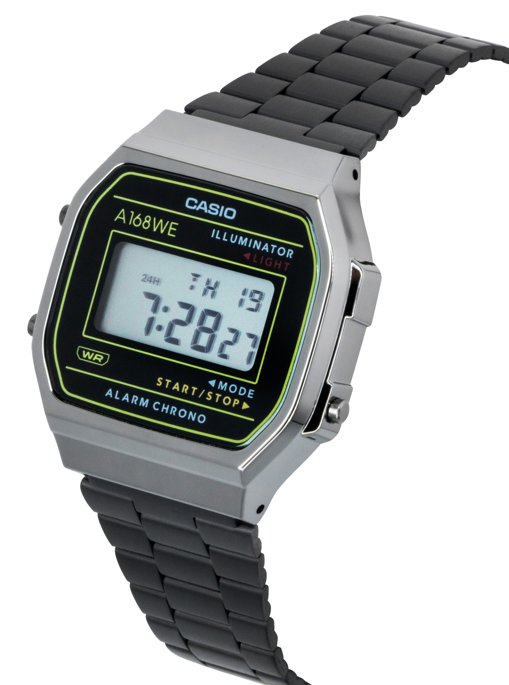 Casio A168WEHB-1A Classic Digital Watch Black Dial