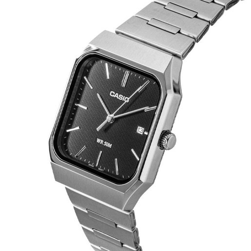 Casio Standard Analog Stainless Steel Black Dial Quartz MTP-B185D