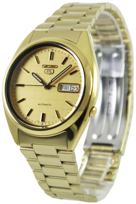 Seiko 5 Automatic Gold Dial SNXL72K1 SNXL72K Men display picture 1